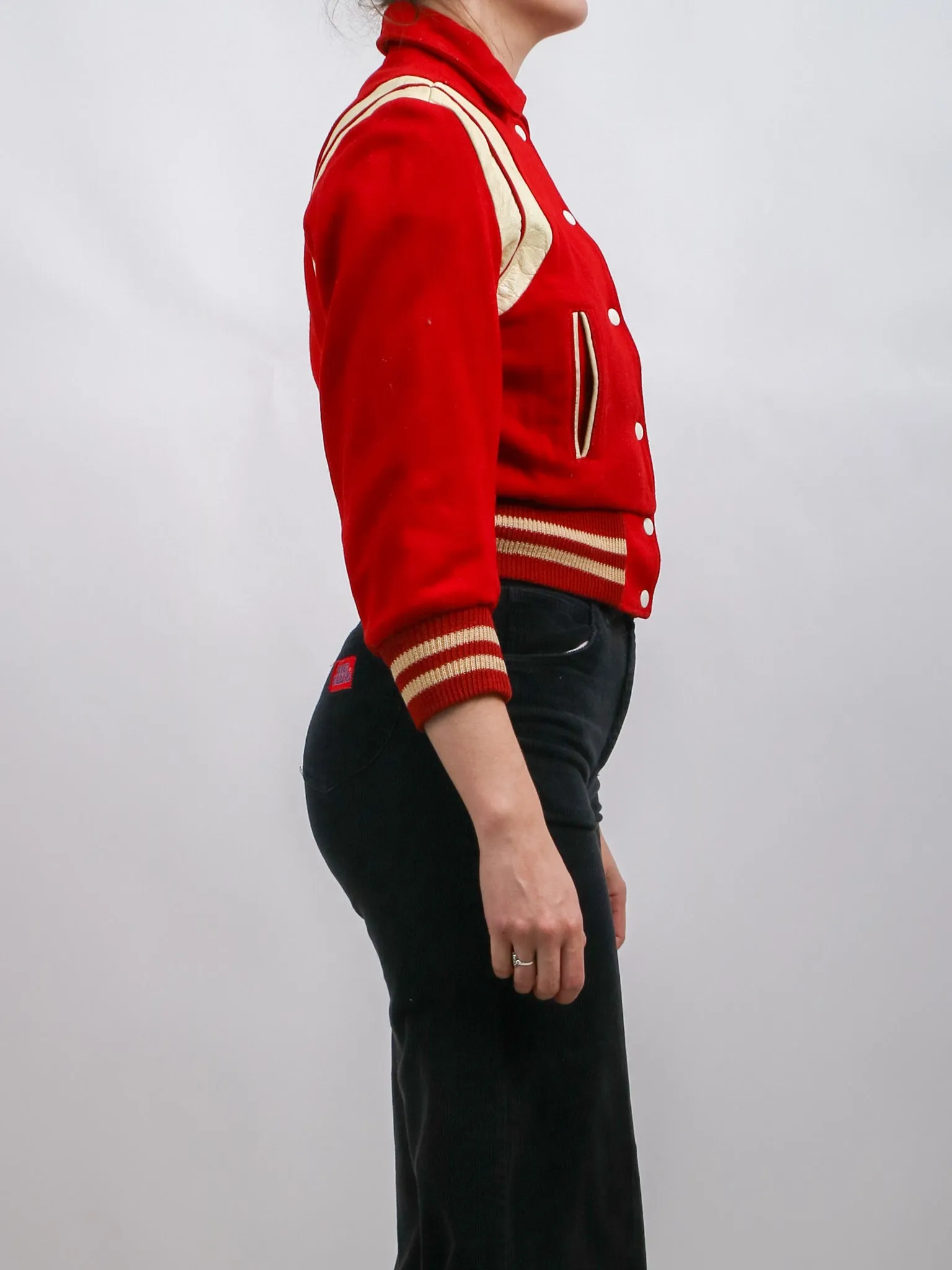 1950s/early 60s Red and White Athletic Bomber Jacket