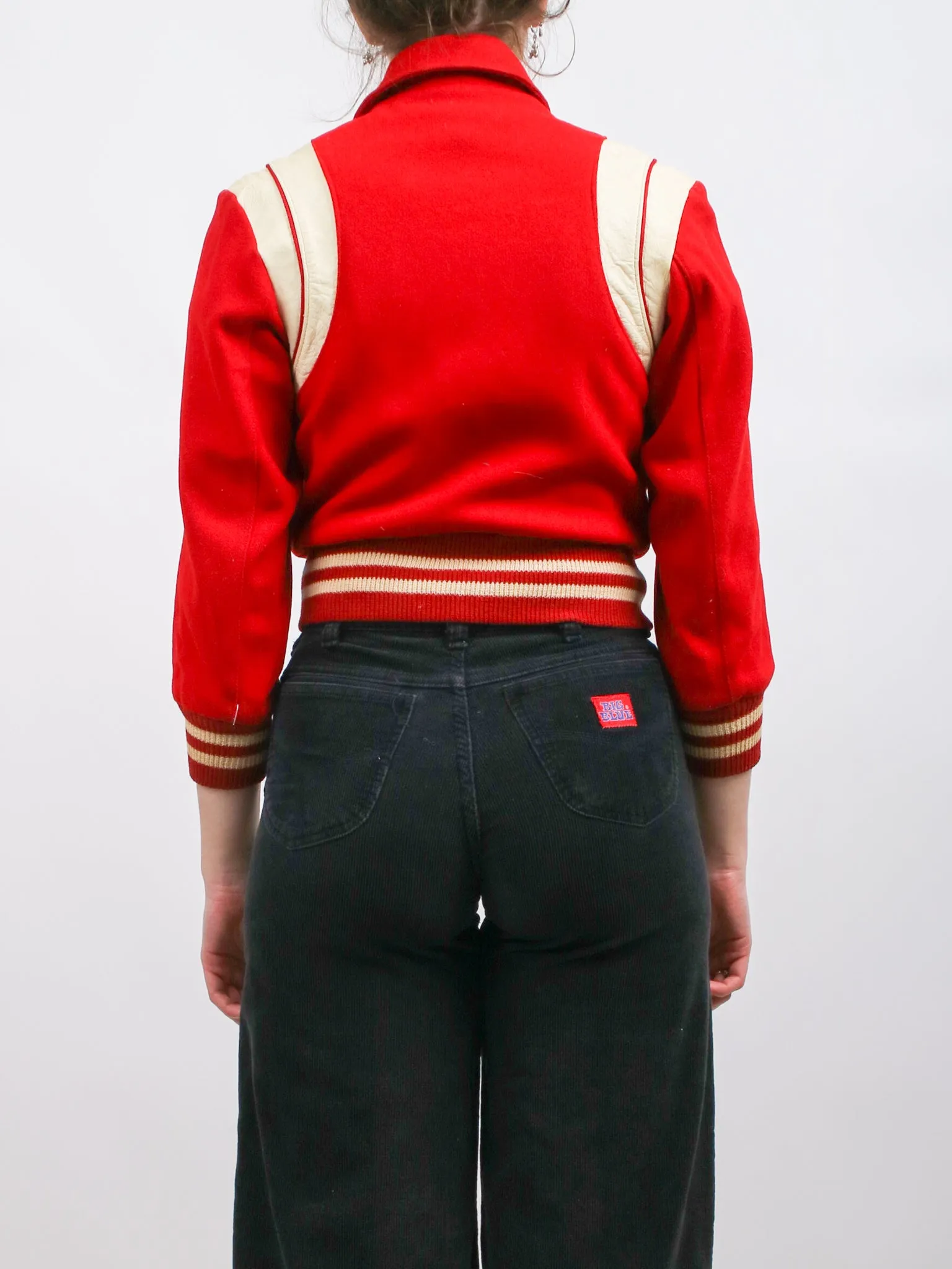 1950s/early 60s Red and White Athletic Bomber Jacket