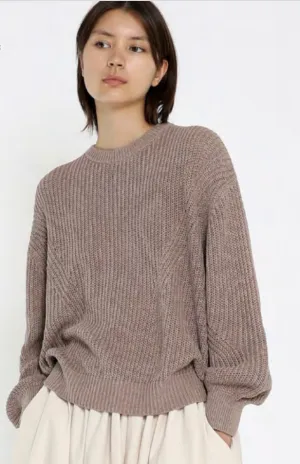 7115 by Szeki Spring Poet Sweater Taupe