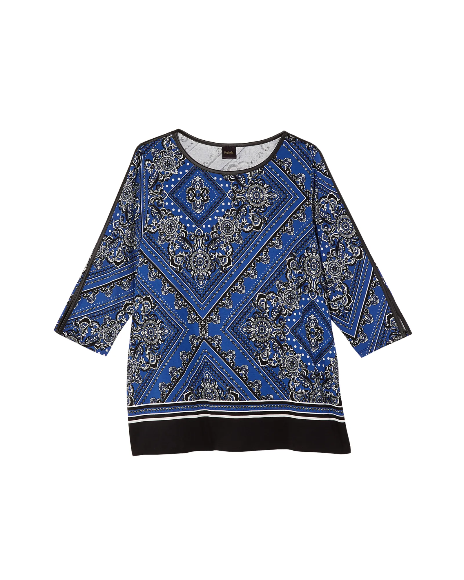 Abby Banded Tunic | Royal Blue / Black