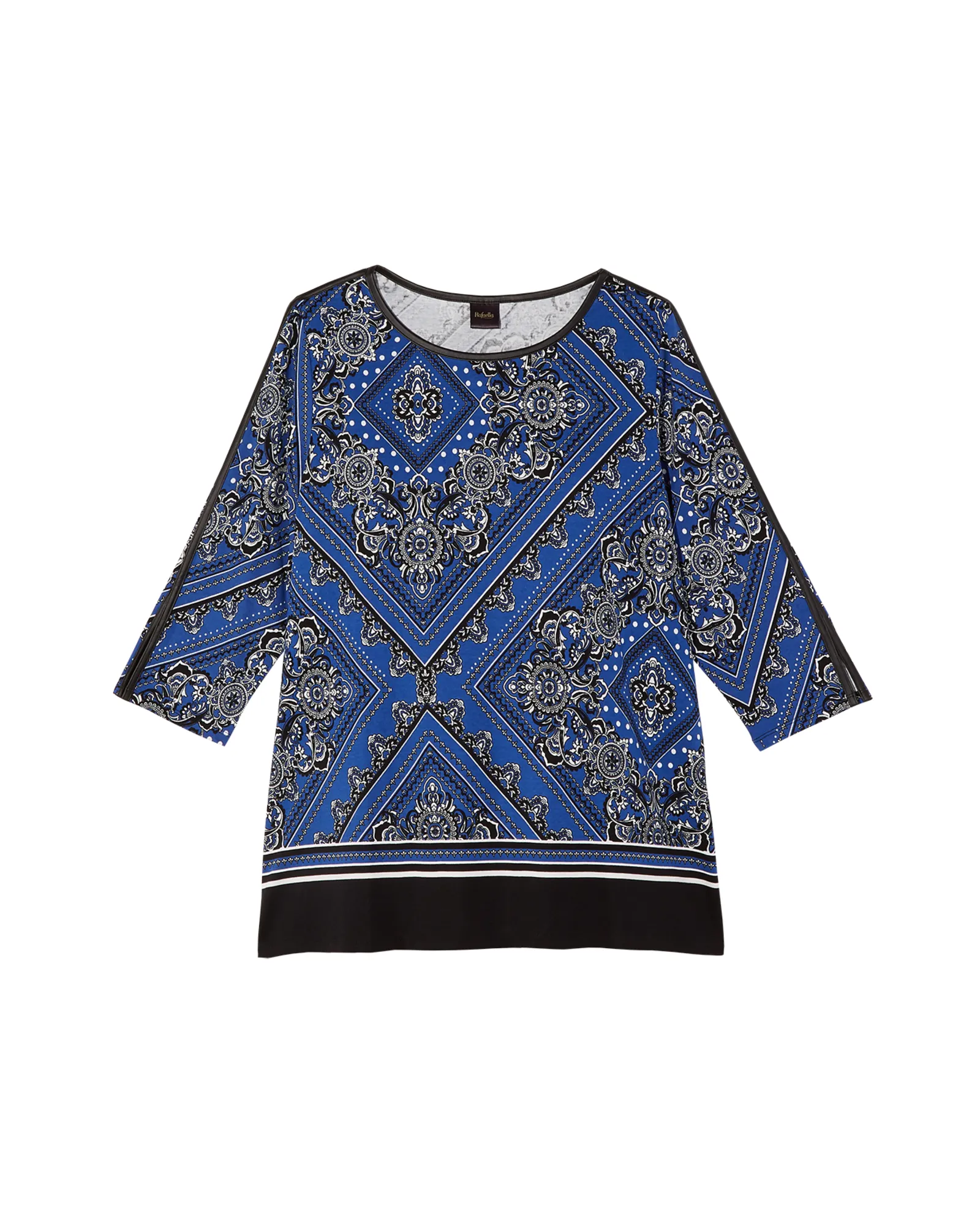 Abby Banded Tunic | Royal Blue / Black