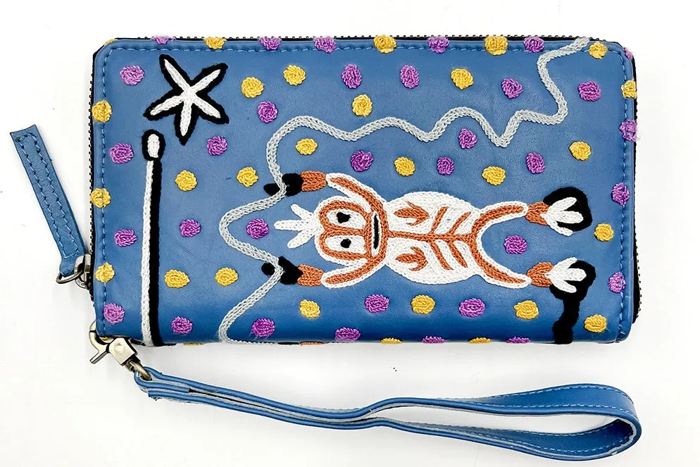 Aboriginal Art Embroidered Leather Purse by Cedric Varcoe (2)