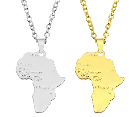 Africa Necklace - Gold, Silver or Rhinestone | Africa shaped Jewelry & Accessories