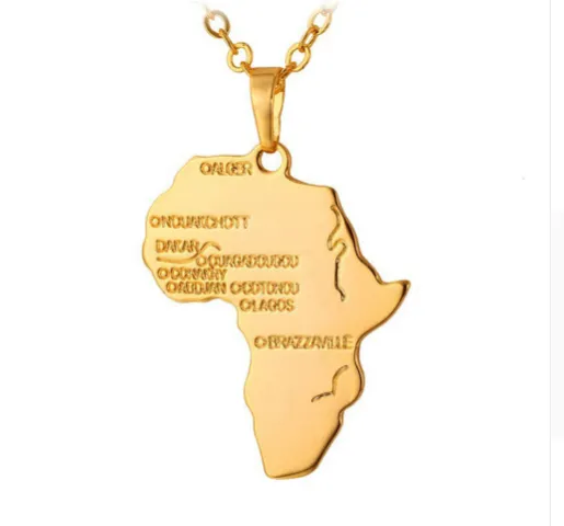 Africa Necklace - Gold, Silver or Rhinestone | Africa shaped Jewelry & Accessories