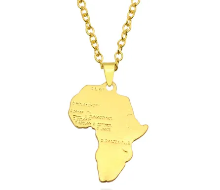 Africa Necklace - Gold, Silver or Rhinestone | Africa shaped Jewelry & Accessories