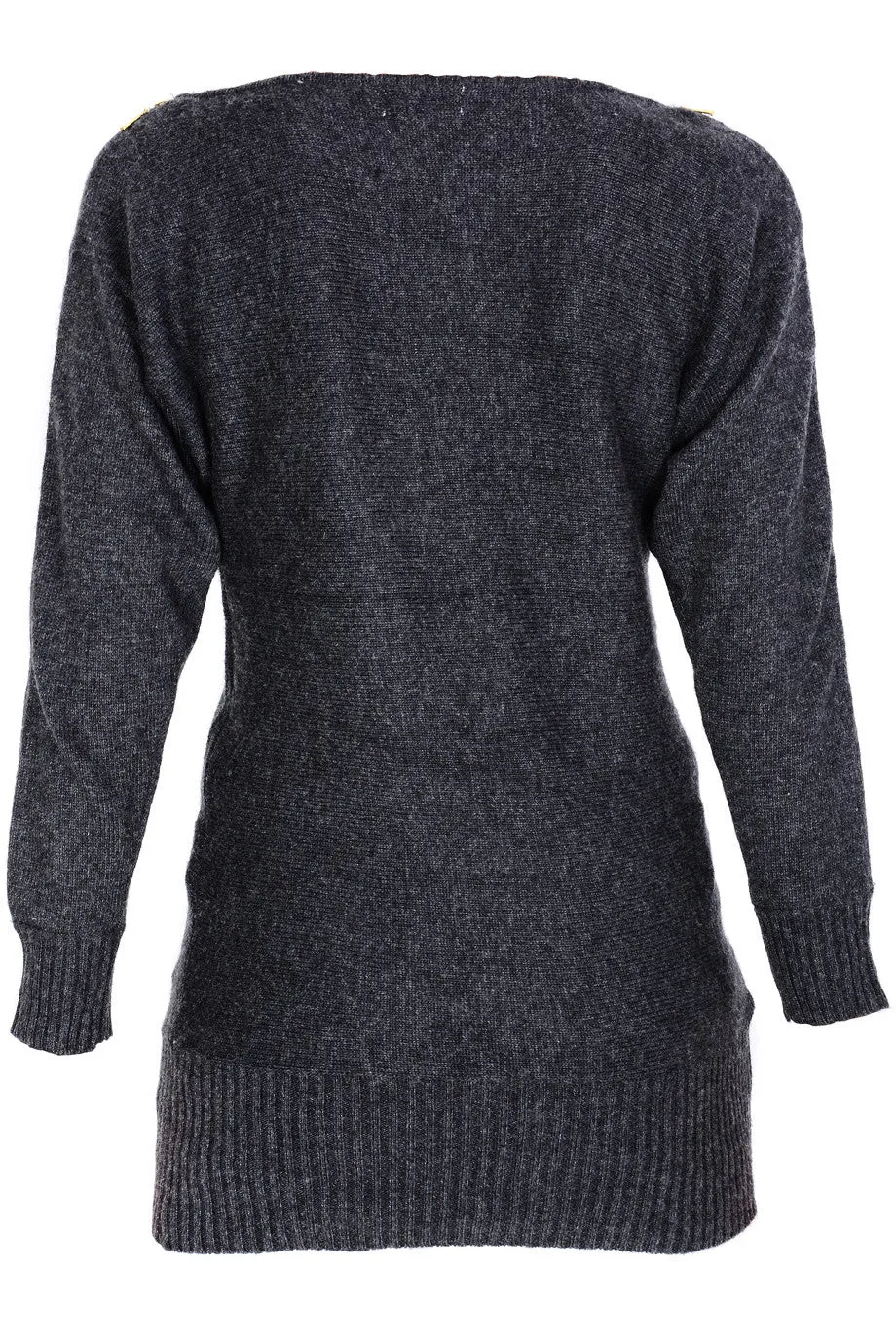 ALENE Charcoal Long Zipper Sweater