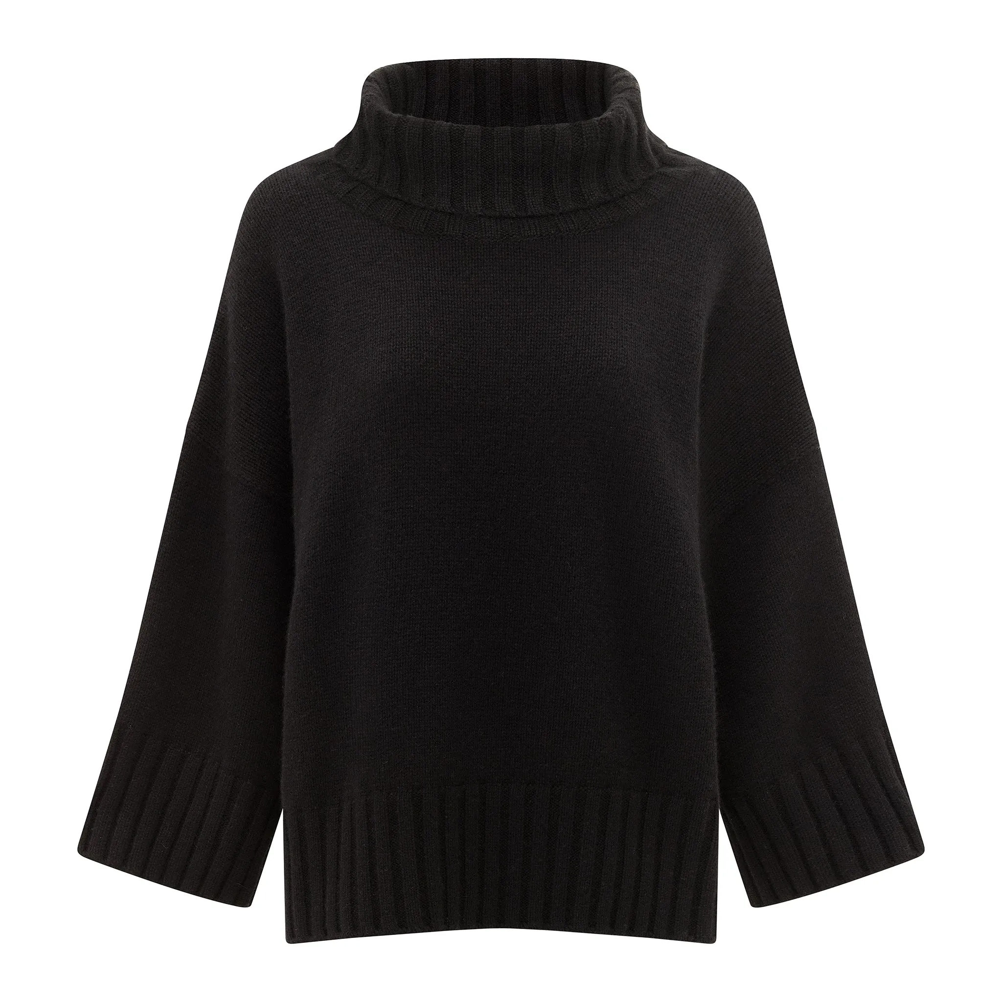 Alessandra Scottish Cashmere Sweater - Black