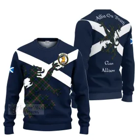 Allison Tartan Lion Rampant Ugly Sweater Proudly Display Your Heritage with Alba Gu Brath and Clan Name