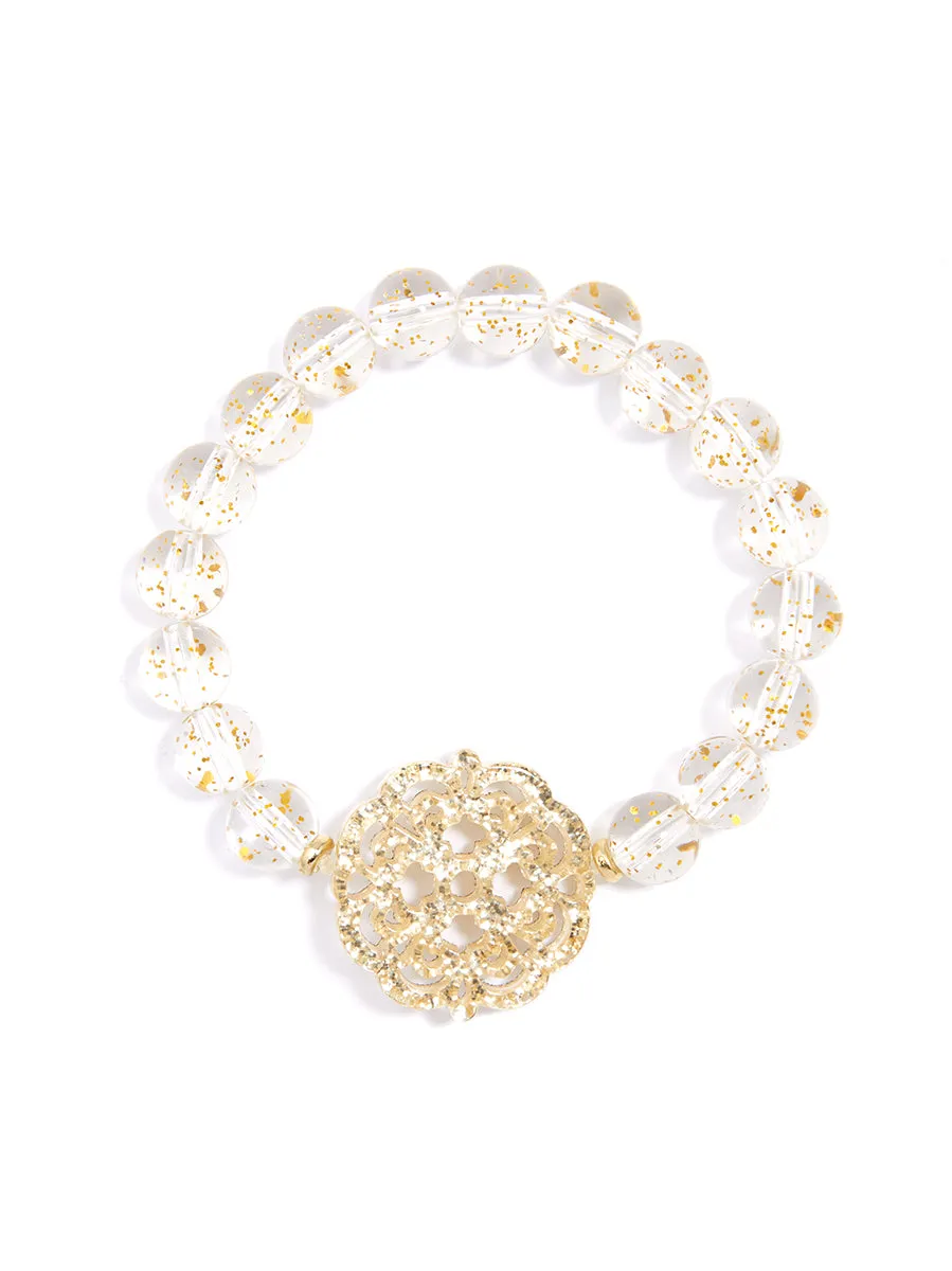 Allure Resin Charm Beaded Bracelet - Available in 13 Colors