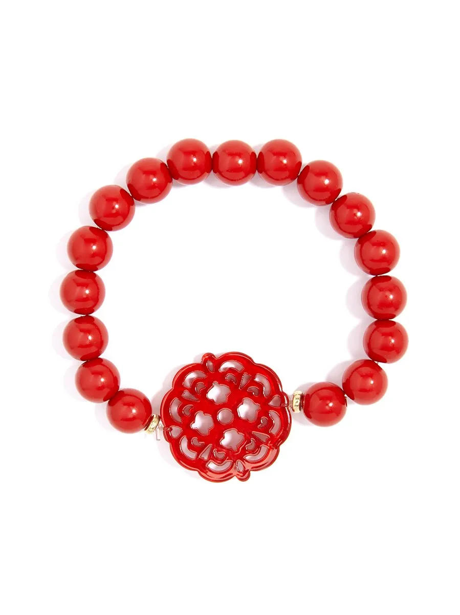 Allure Resin Charm Beaded Bracelet - Available in 13 Colors