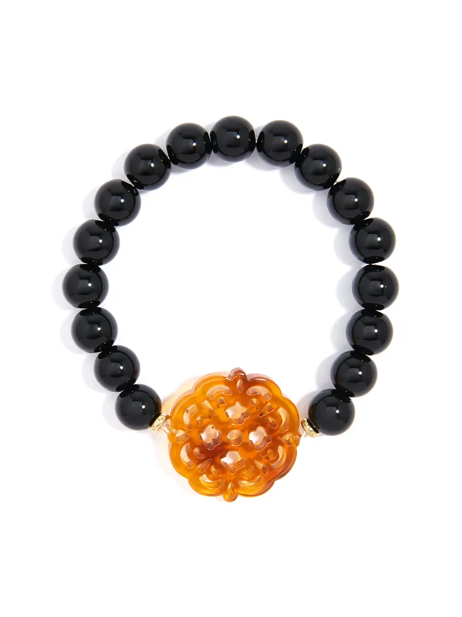 Allure Resin Charm Beaded Bracelet - Available in 13 Colors