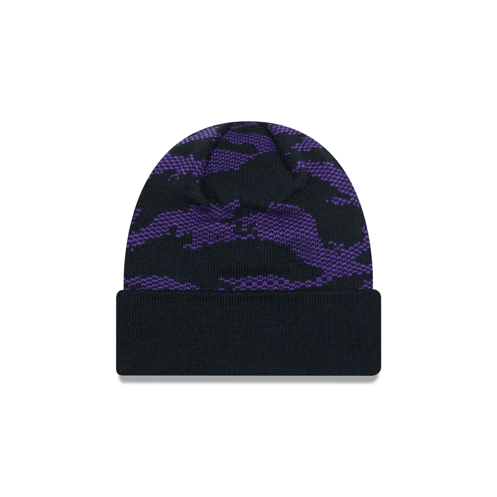 Aprilia All Over Print Black Cuff Knit Beanie Hat