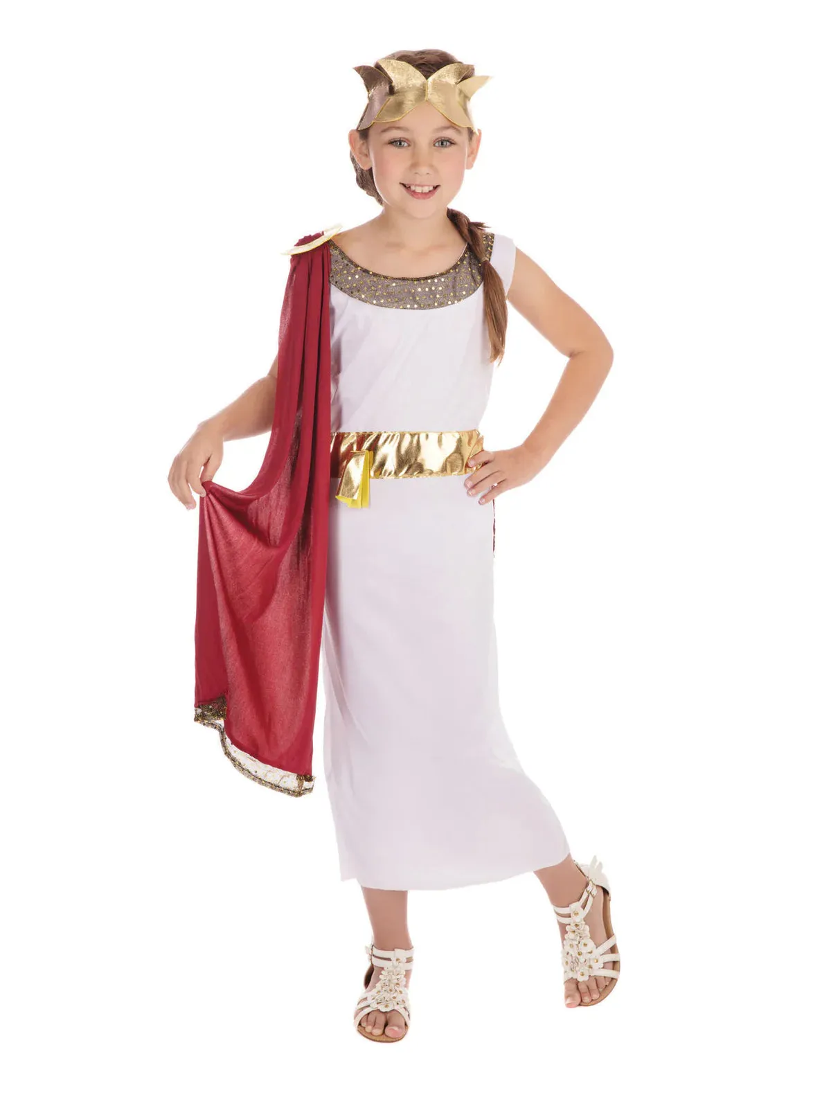 Athena Goddess Girls Costume White Toga