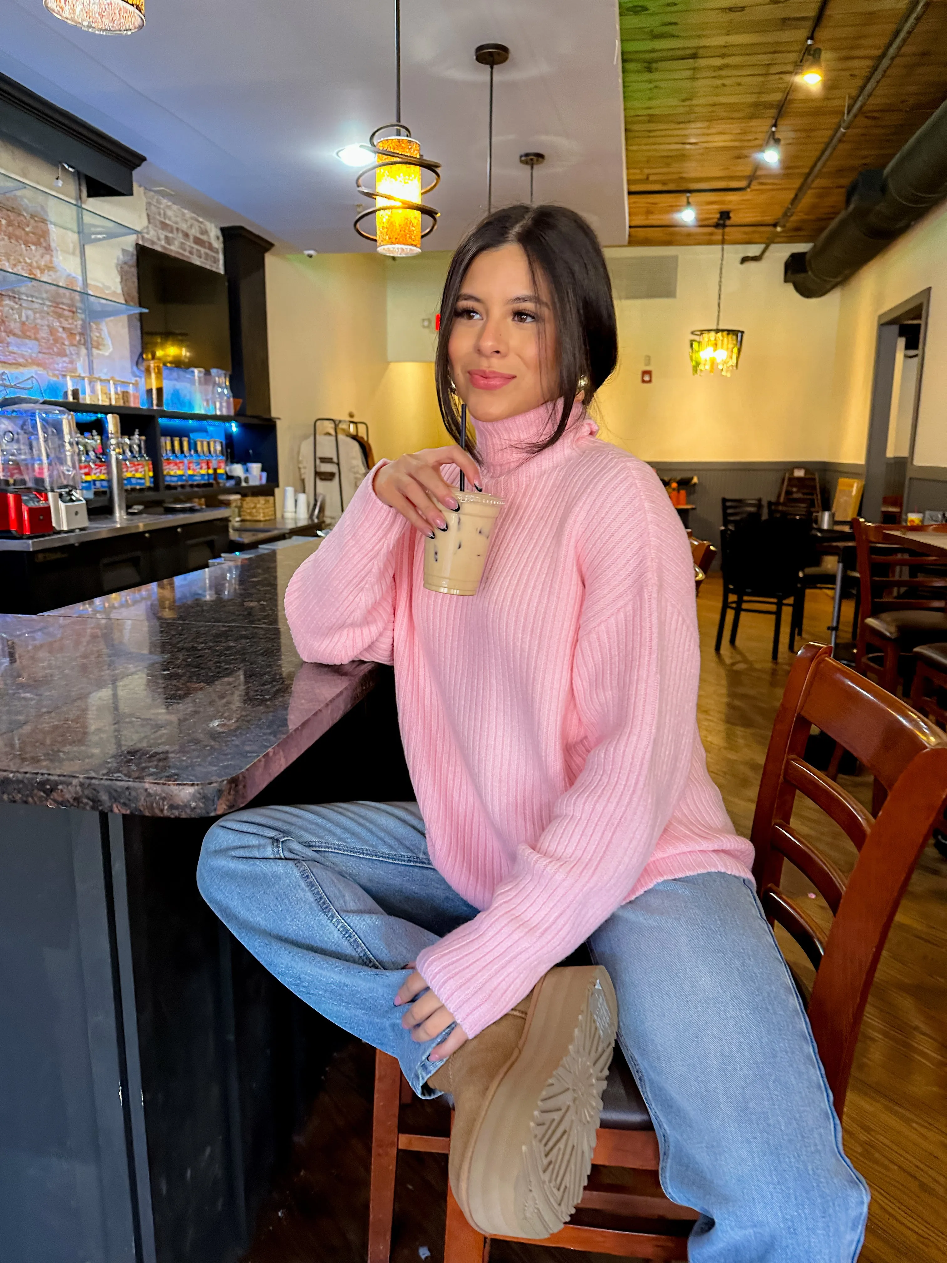 Baby Pink Oversized Sweater