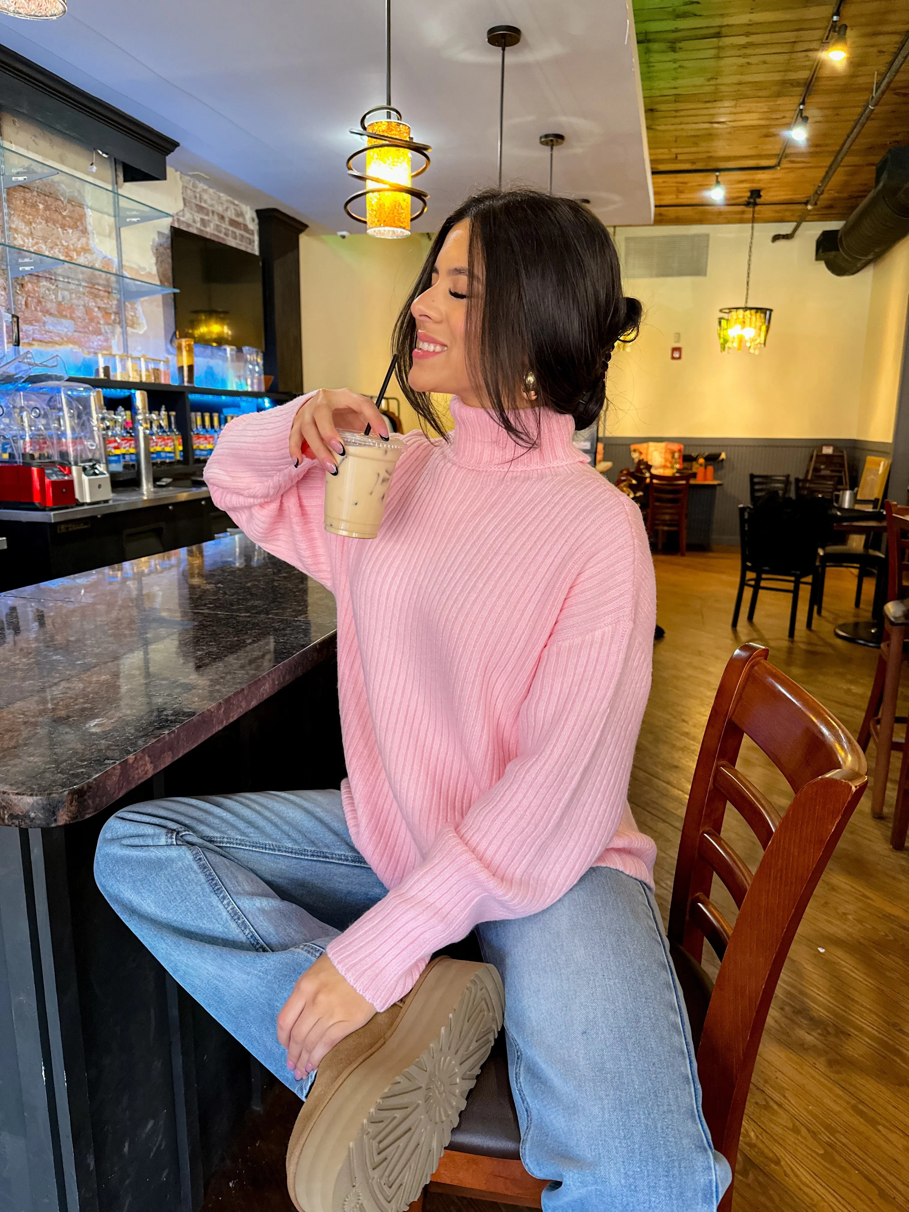 Baby Pink Oversized Sweater