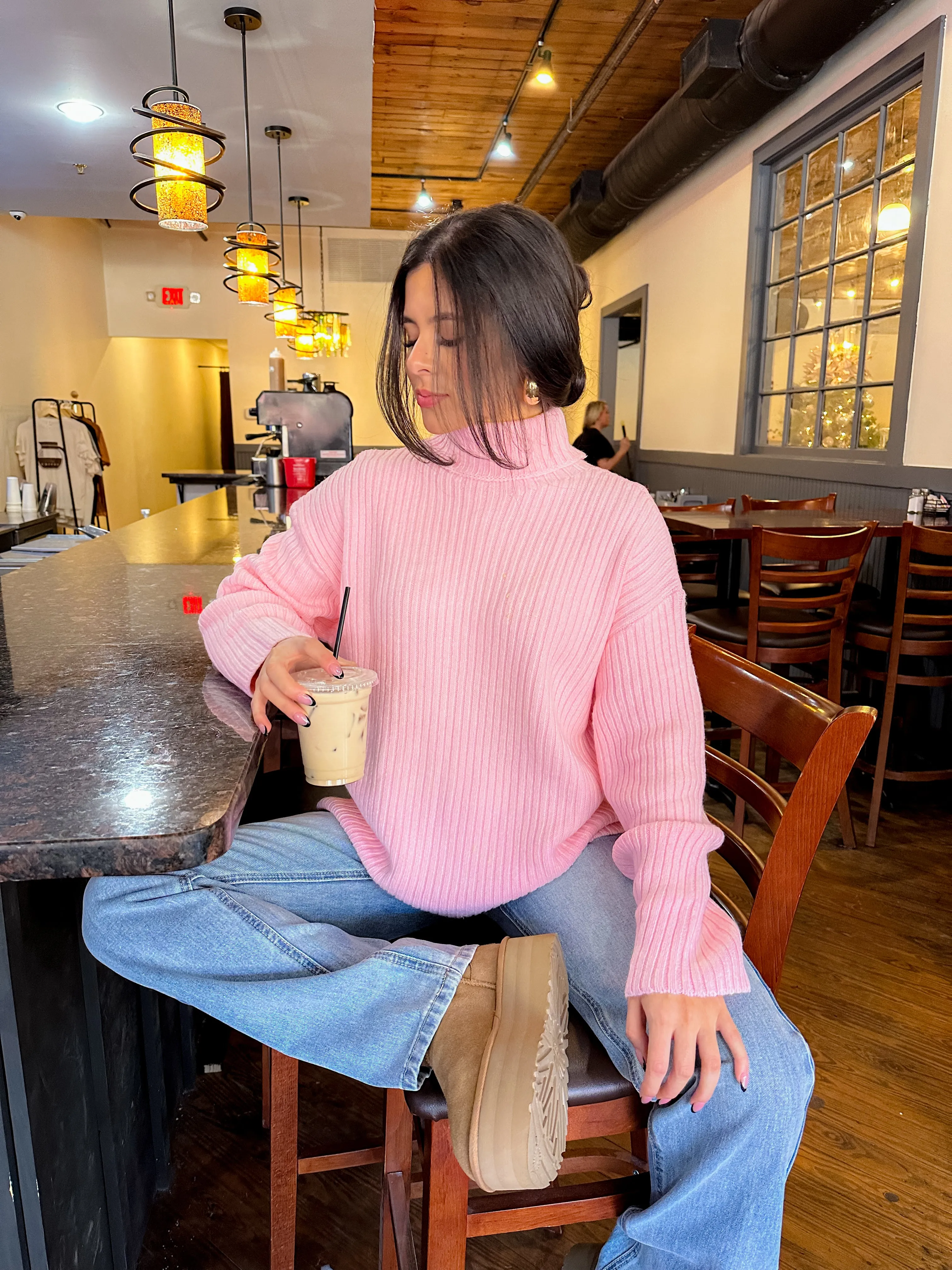 Baby Pink Oversized Sweater