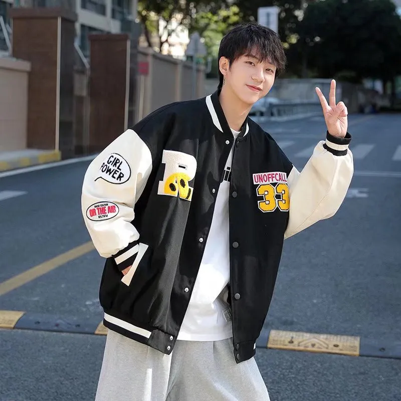 Baggy Jacket Autumn Vintage Baseball Jacket Loose Casual