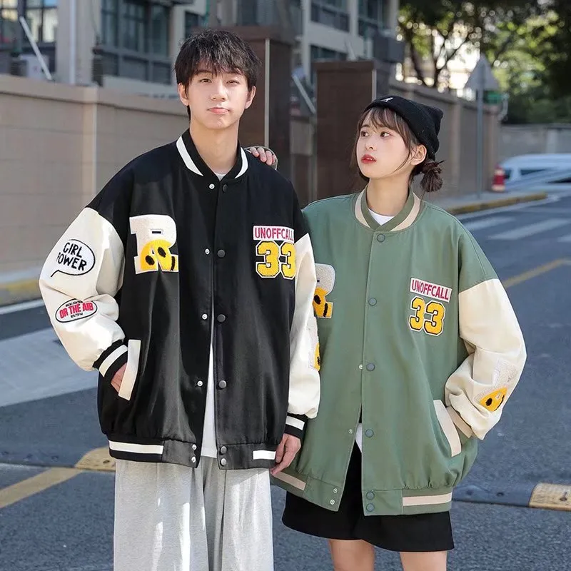 Baggy Jacket Autumn Vintage Baseball Jacket Loose Casual