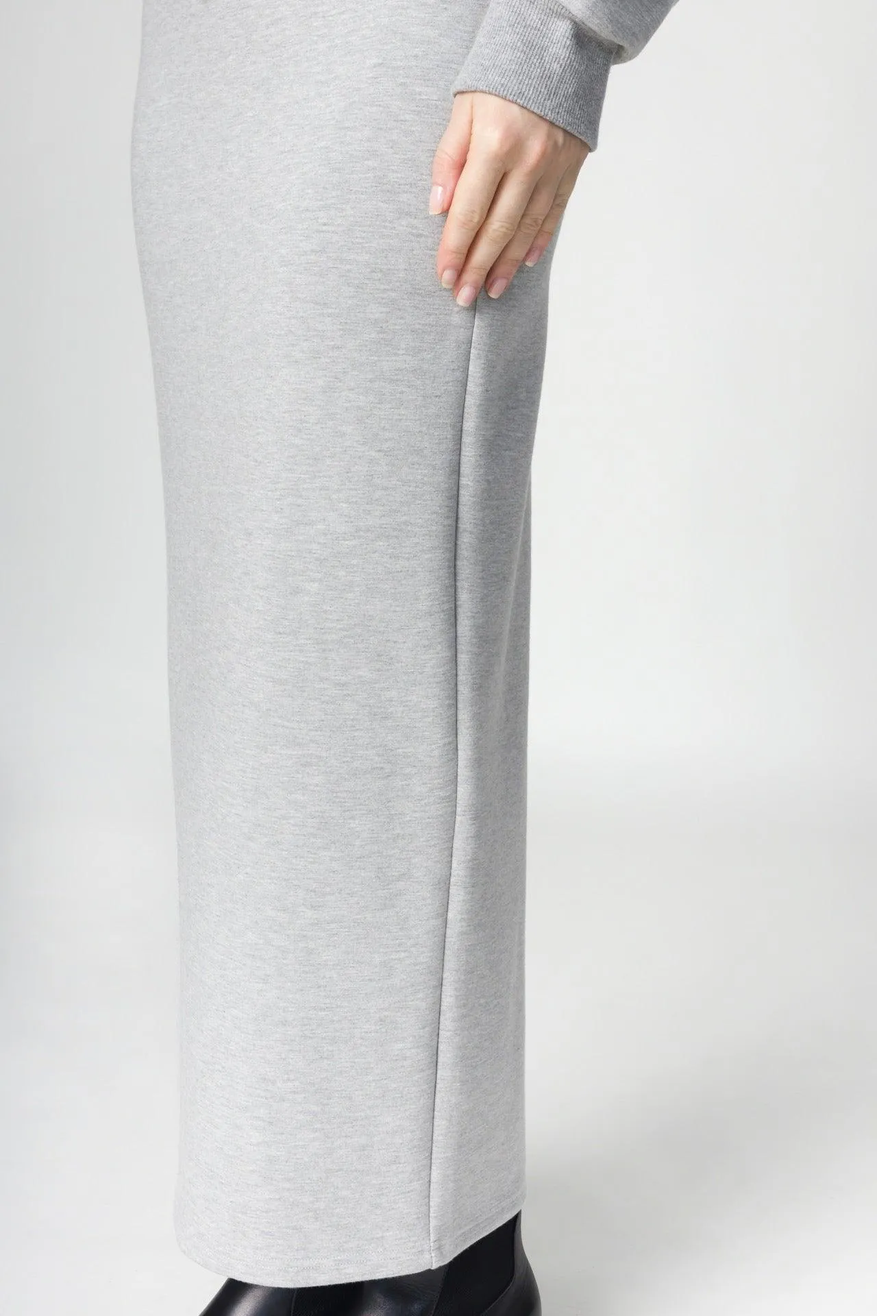 Bamboo Bonded Jersey Long Length Pencil Skirt