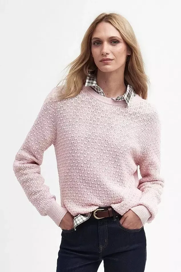 Barbour Jumper Knitted Angelonia in Mousse Pink LKN1516PI37