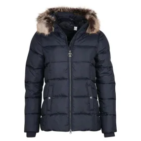 Barbour Midhurst Ladies Quilted Faux Fur Hood Jacket - Dark Navy