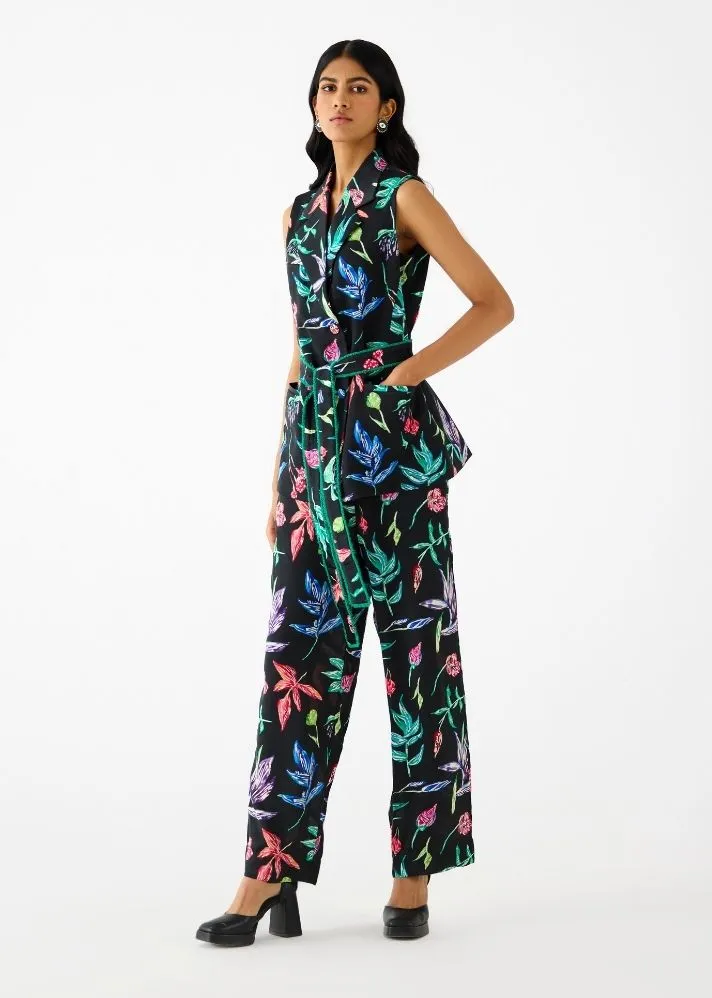 Black Botanica Blazer And Pants