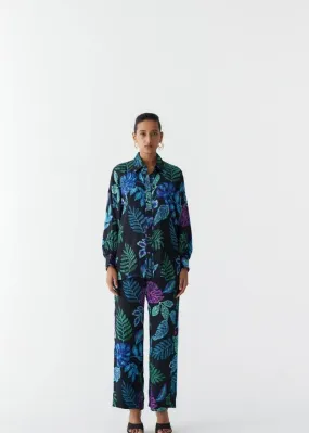 Black Jungle Shirt And Pants Co-Ord