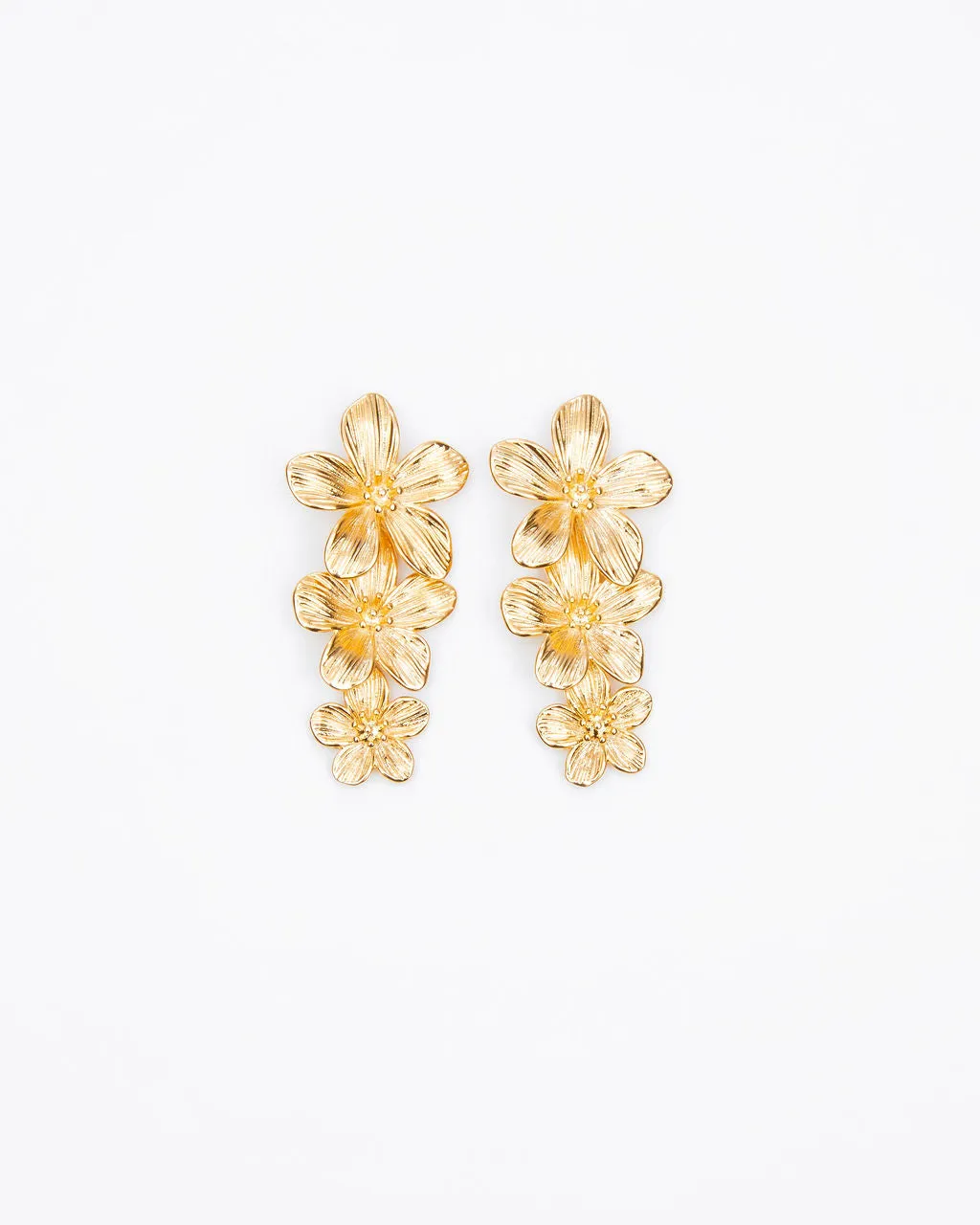 Blooming Orchid Floral Drop Earrings