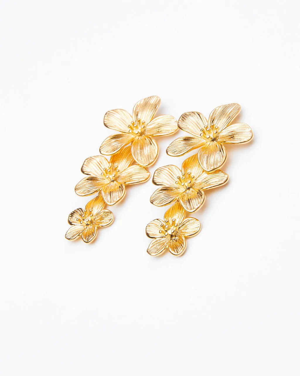 Blooming Orchid Floral Drop Earrings