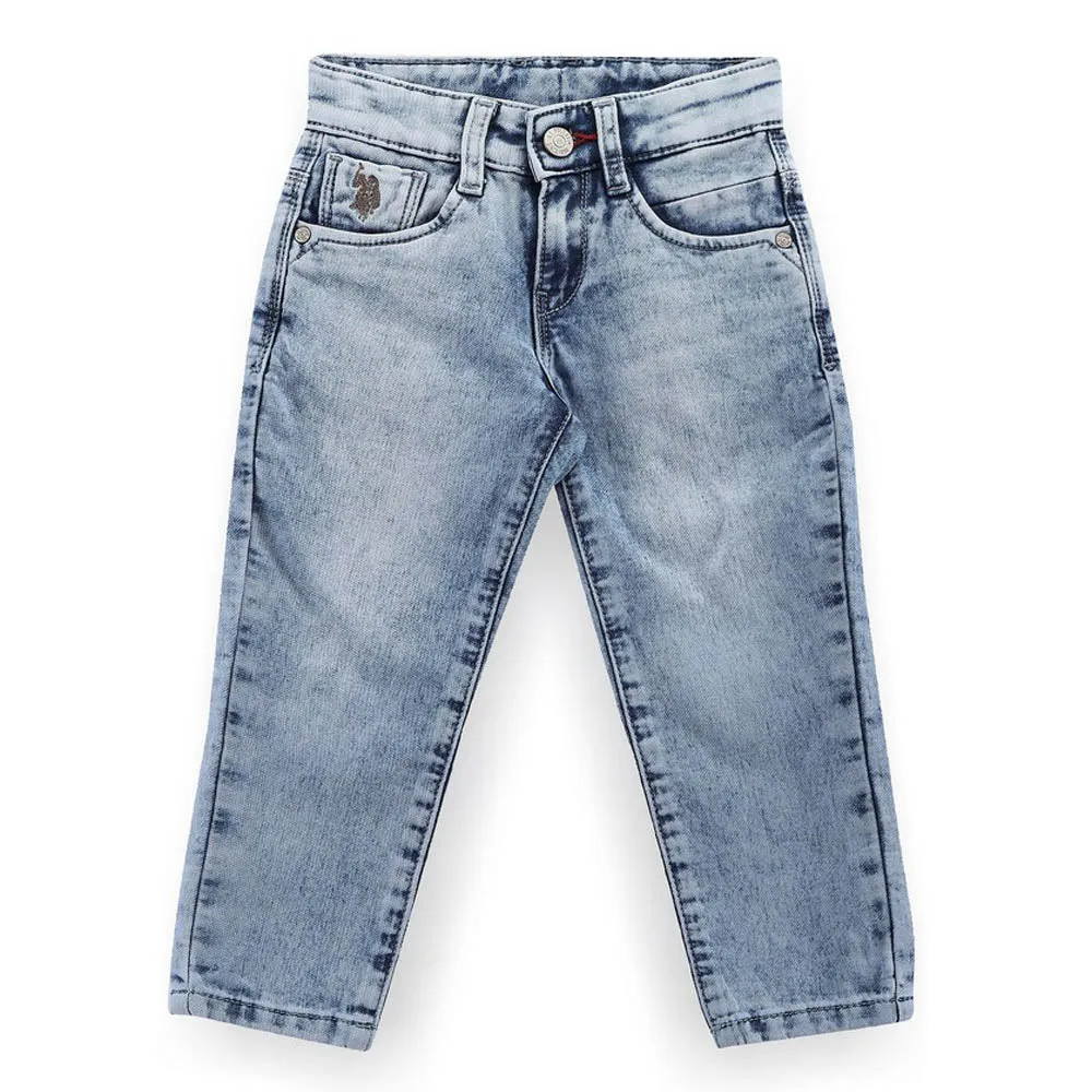 Blue Stone Washed Slim Fit Boys Jeans