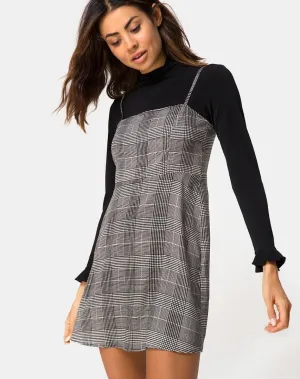 Boyasly Mini Dress in Charles Check Grey