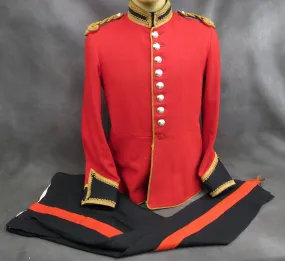 British Life Guard Bandsman Red Tunic and Blue Coverall Uniform Set