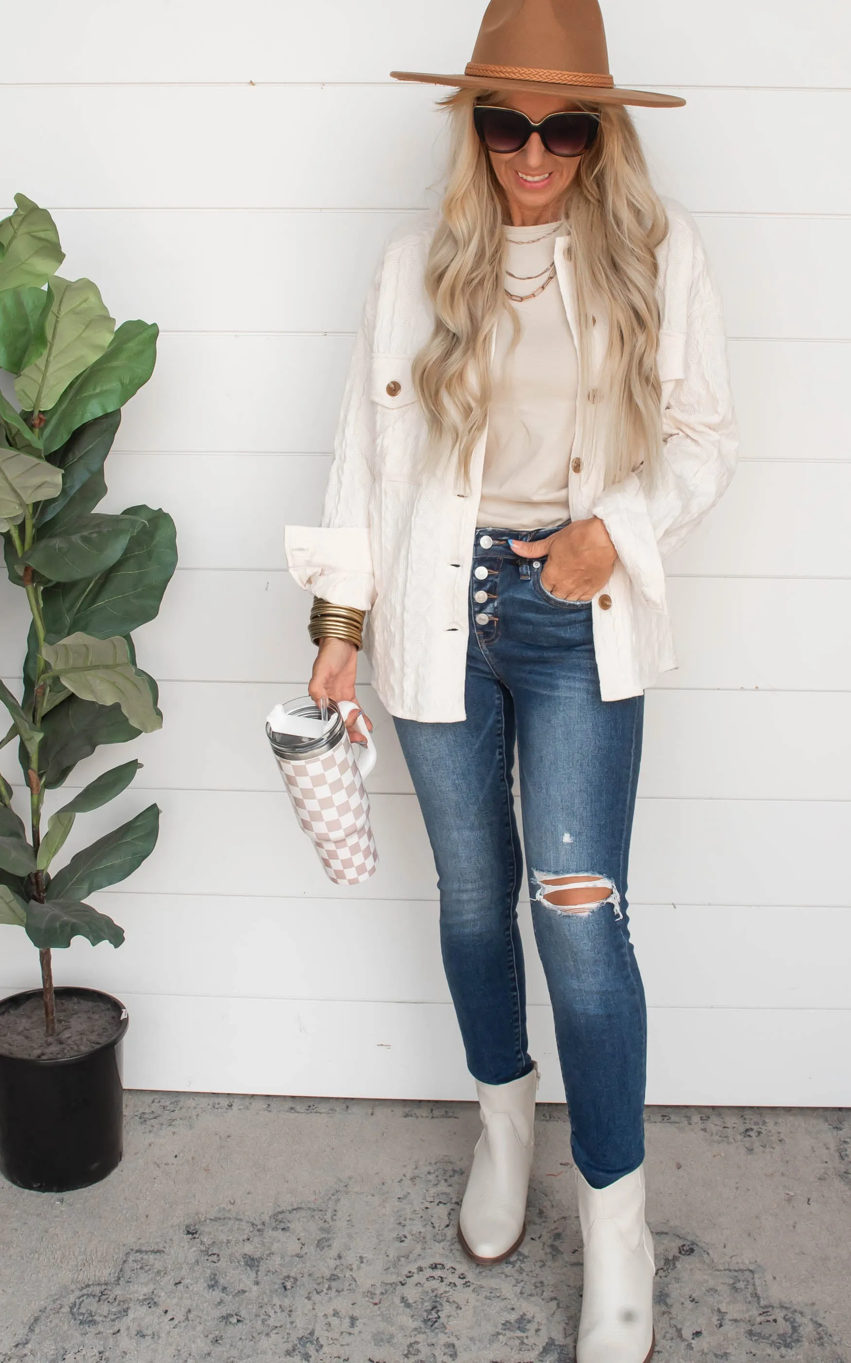 Cable Knit Sweater Jacket