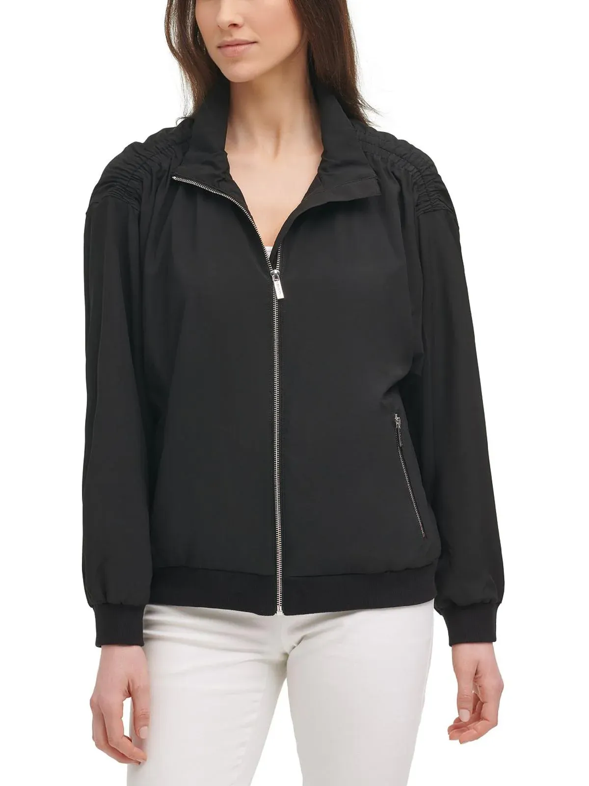 CALVIN KLEIN Women's Black Lightweight long-sleeved Jacket in black