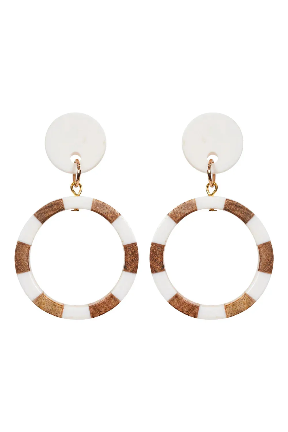 Cay Earring - Tan Stripe