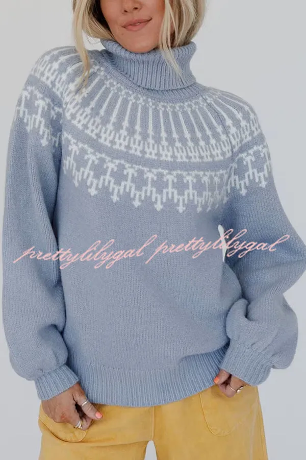 Christmas Thickened Turtleneck Long Sleeve Knitted Sweater