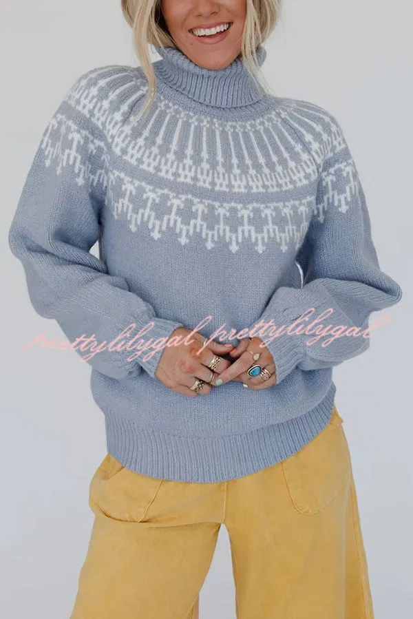 Christmas Thickened Turtleneck Long Sleeve Knitted Sweater