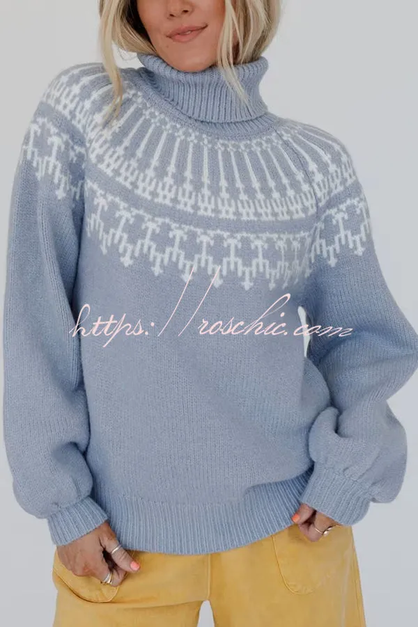 Christmas Thickened Turtleneck Long Sleeve Knitted Sweater