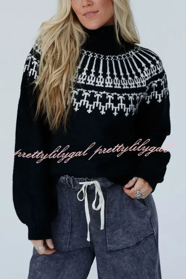 Christmas Thickened Turtleneck Long Sleeve Knitted Sweater