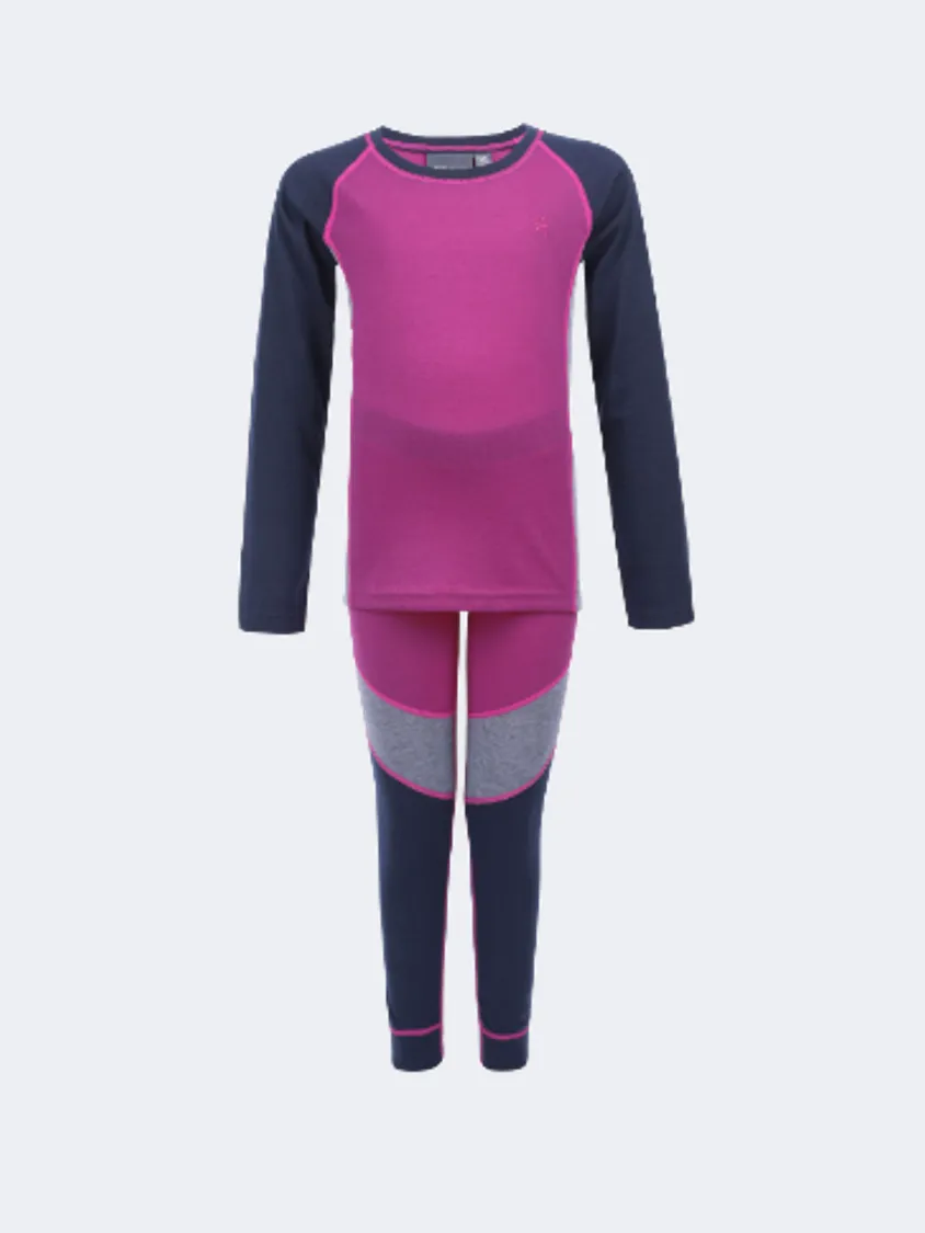 Color Kids  Girls Skiing Baselayer Fuchsia