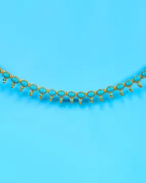 Cora Turquoise Blue String Necklace