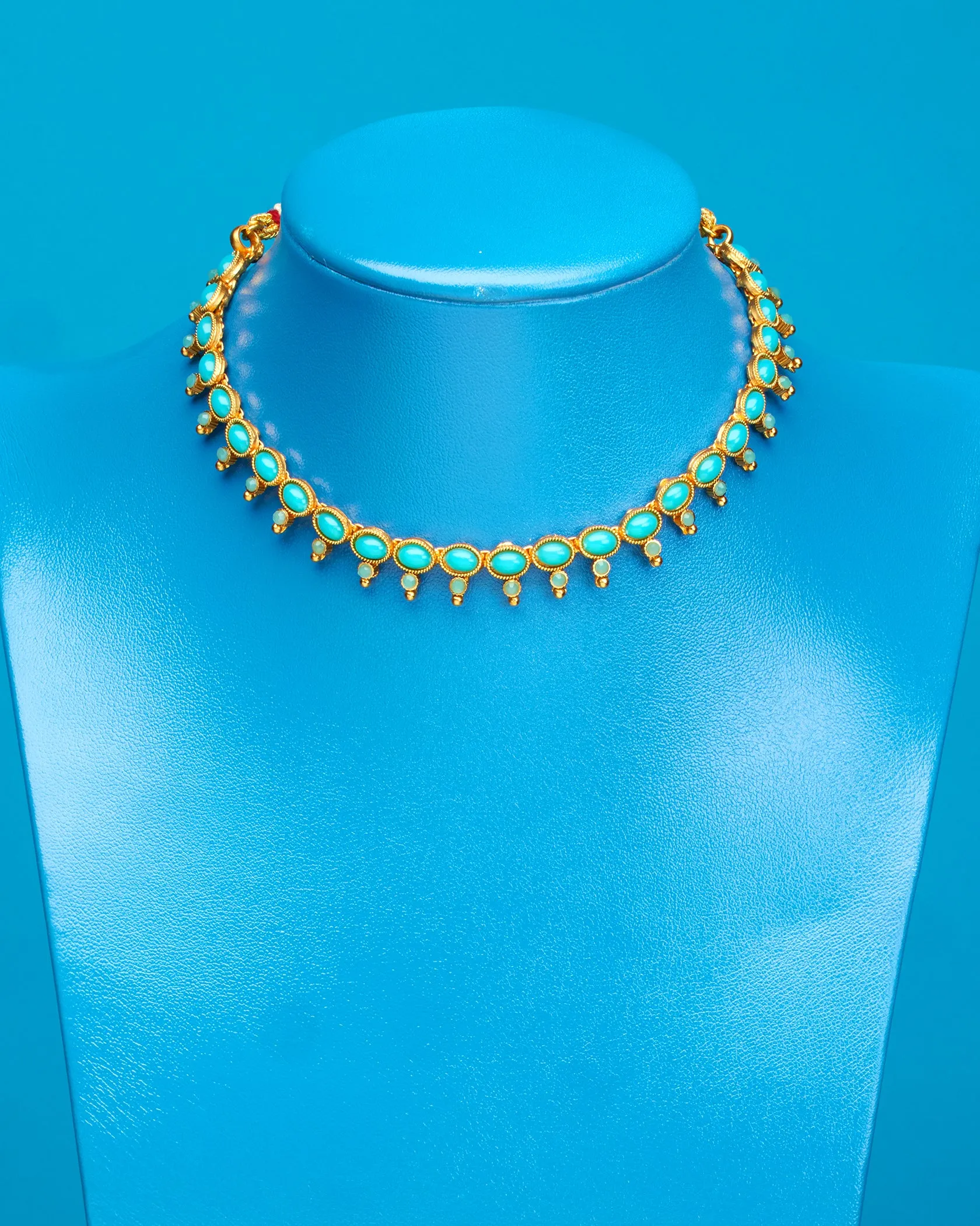 Cora Turquoise Blue String Necklace