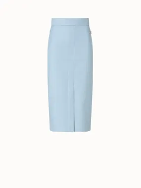 Cotton Silk Double-Face Pencil Skirt