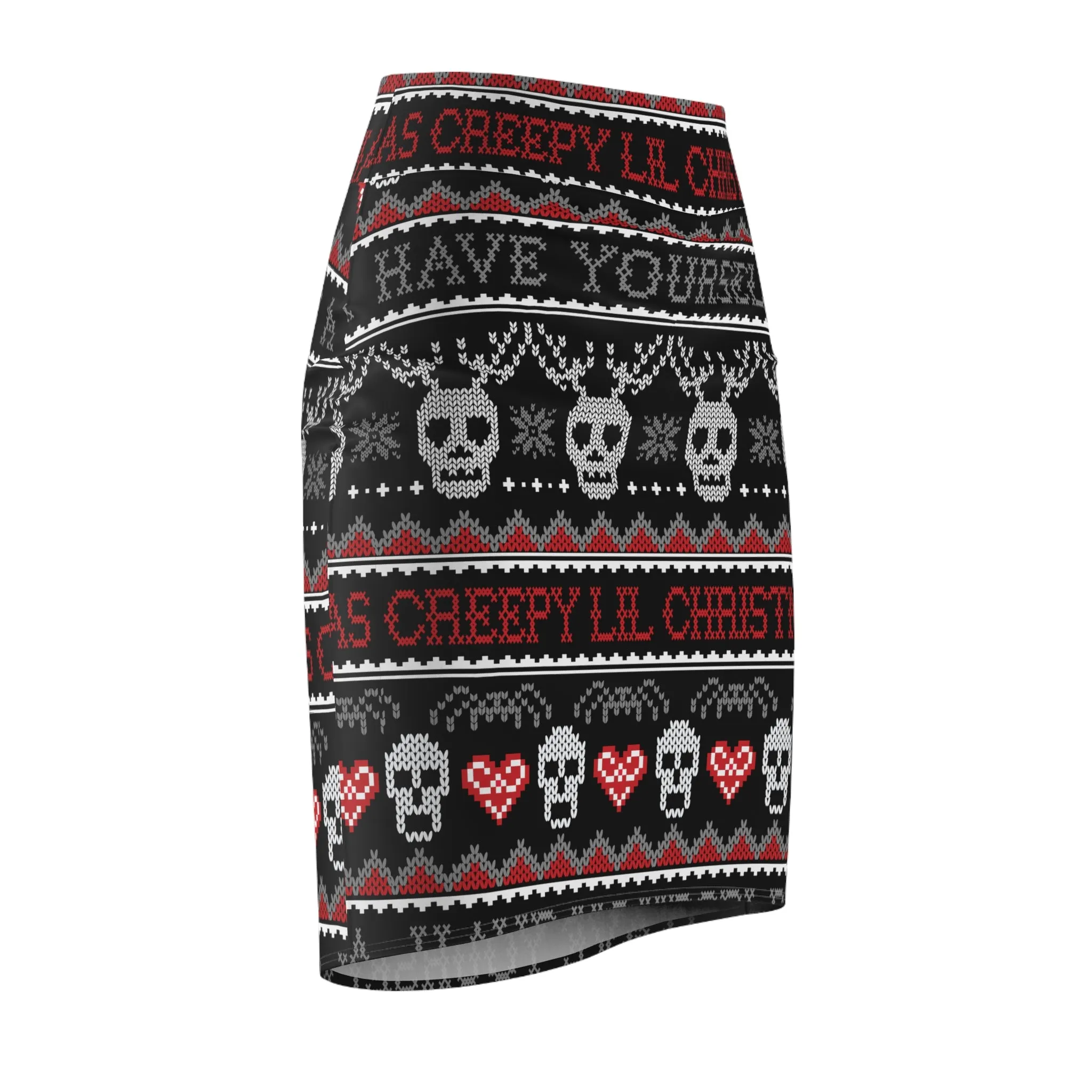 Creepy Lil Christmas Pencil Skirt