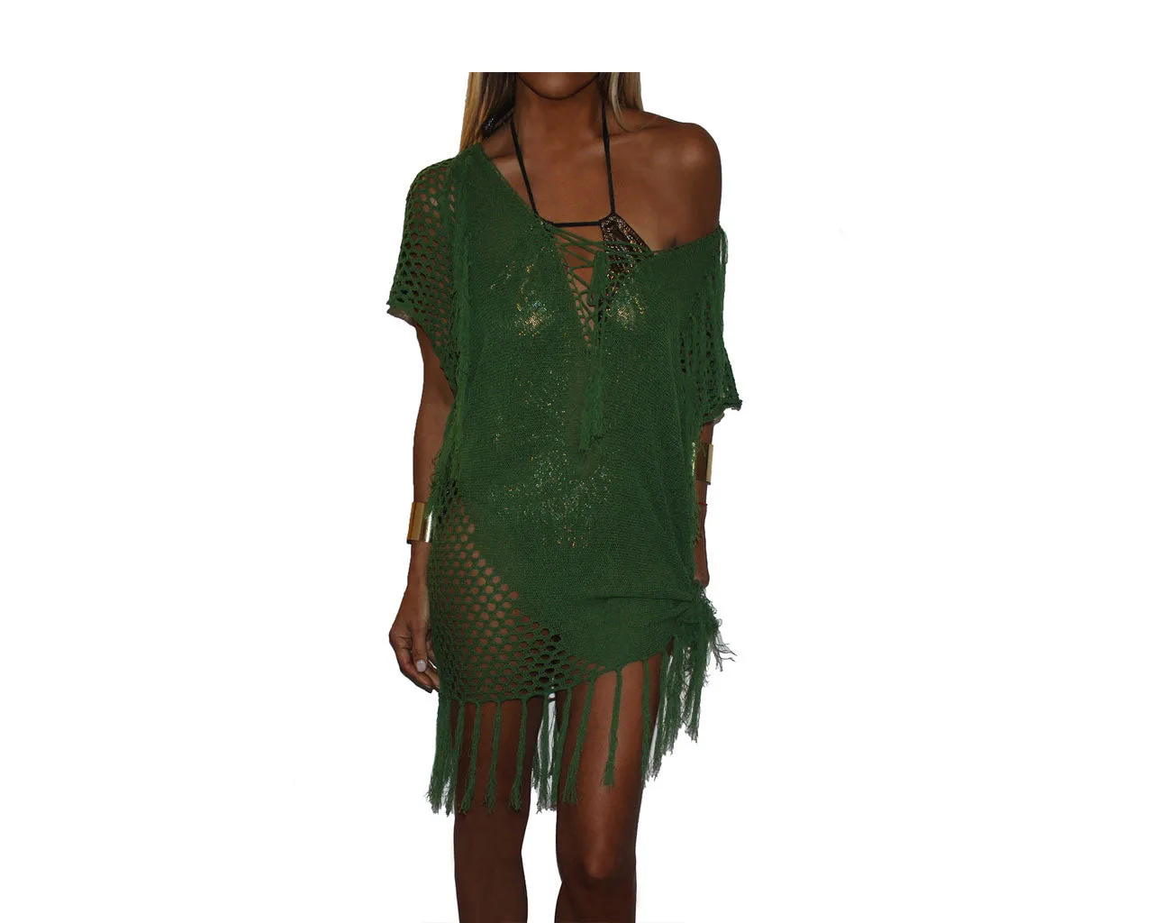 Deep Green Apres-Beach Cover-up - The Palm Beach