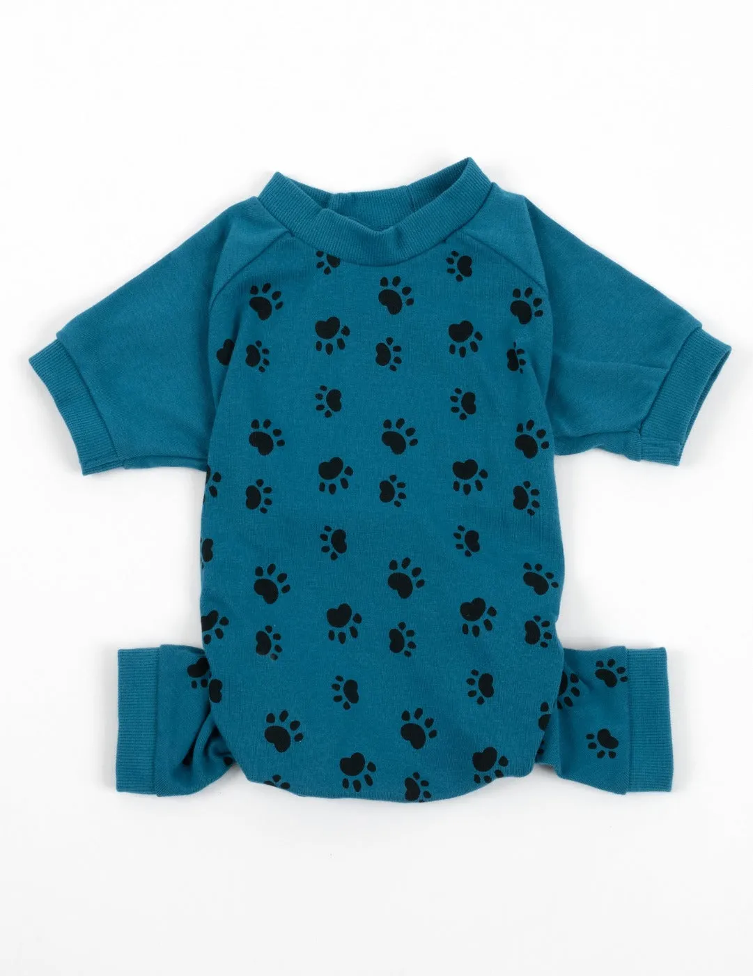 Dog Blue Paw Print Pajamas