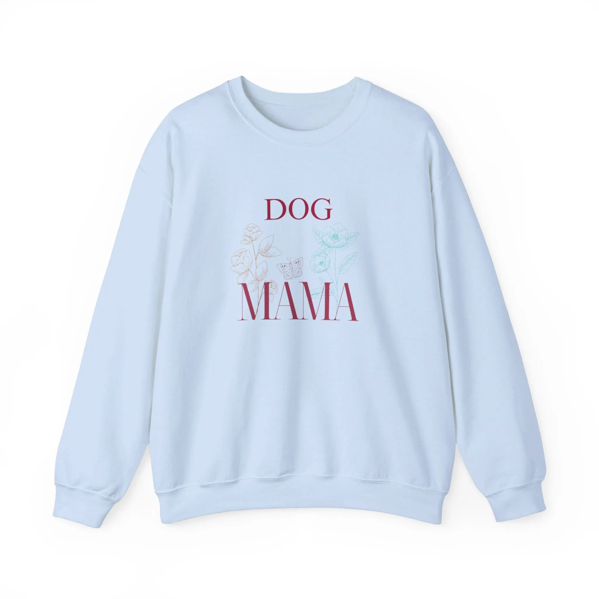 Dog Mama Crewneck Sweatshirt - College Style Gift for Her | Cozy Dog Lover Apparel & Dog People Shirt