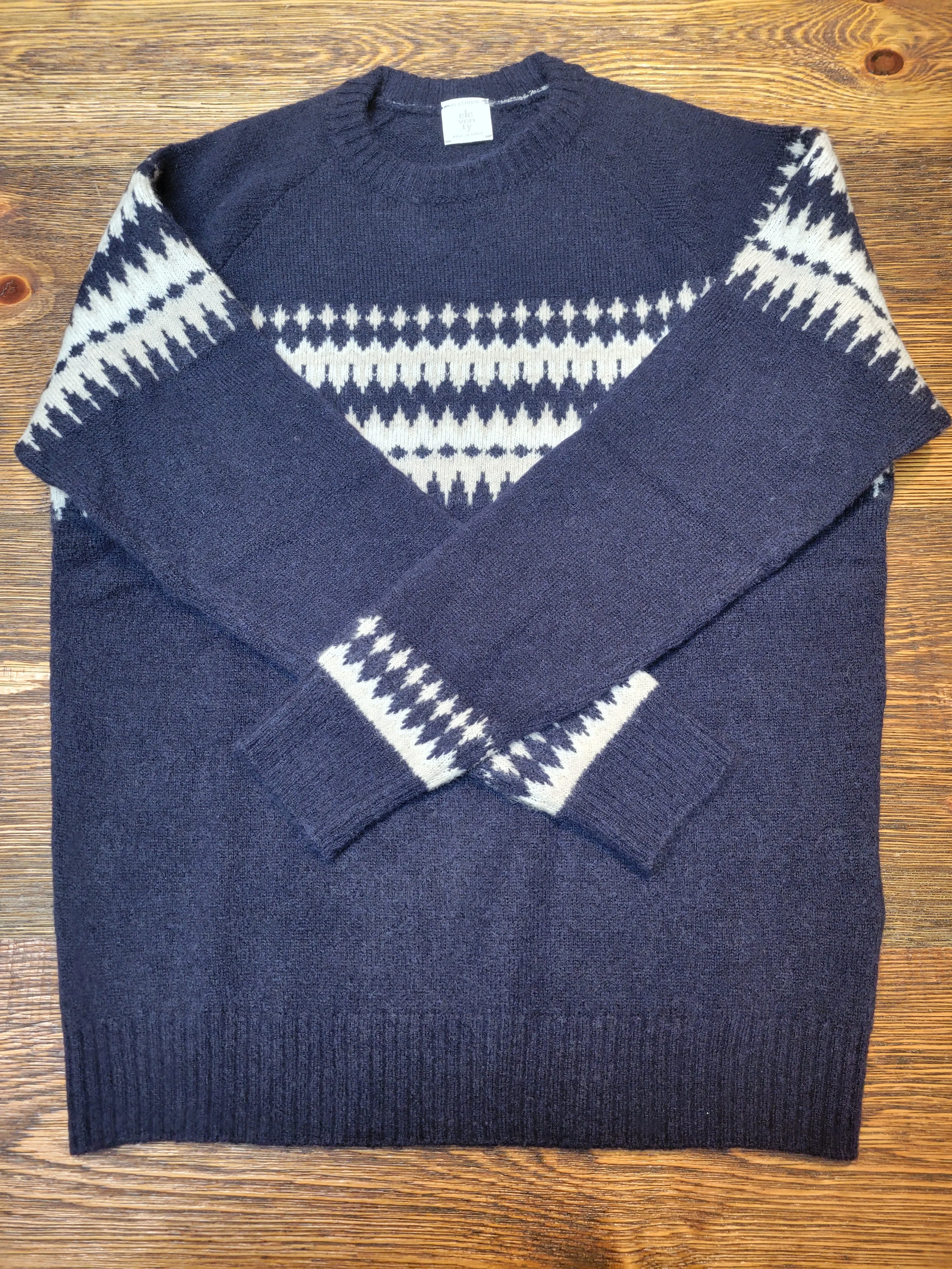 ELEVENTY Apres Ski Navy Round neck Sweater