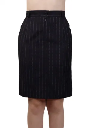 Escada, Black Pencil Skirt 1980s