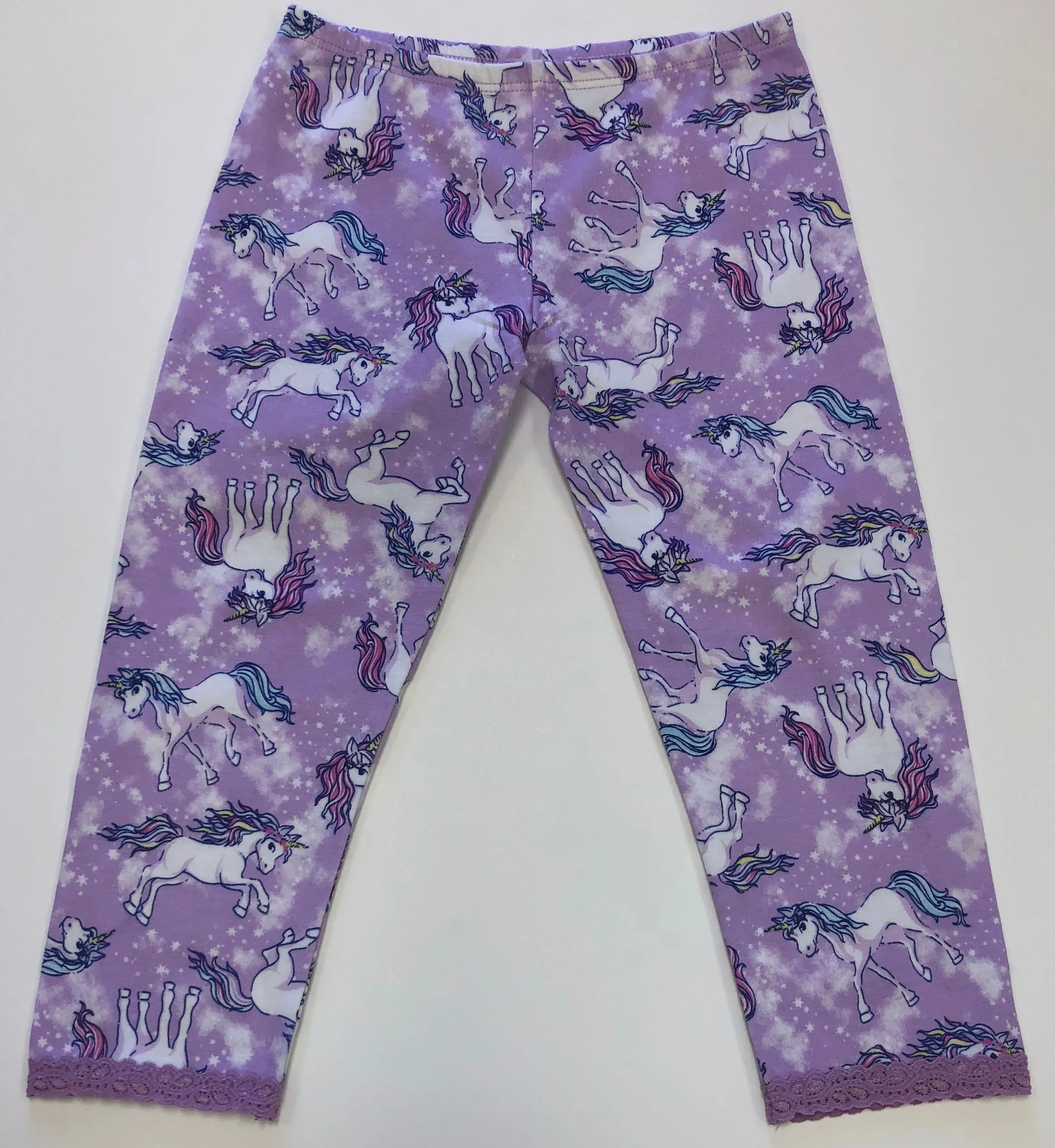 Esme Lavender Unicorn S/S Top & Cropped Legging Set